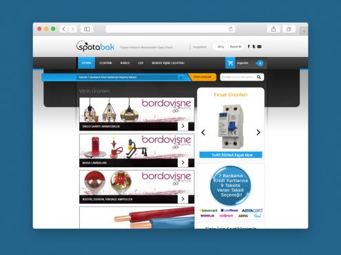 Spota Bak E-Ticaret Web Sitesi