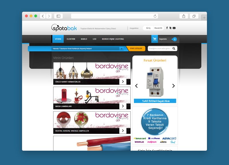 Spota Bak E-Ticaret Web Sitesi