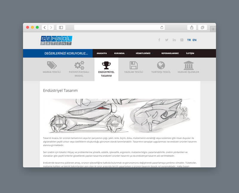 sembol patent web tasarım